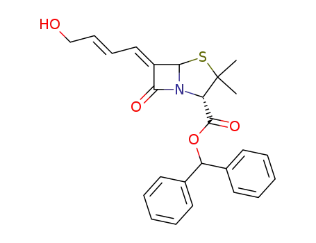 (S)-6-[(E)-4-Hydroxy-but-2-en-(E)-ylidene]-3,3-dimethyl-7-oxo-4-thia-1-aza-bicyclo[3.2.0]heptane-2-carboxylic acid benzhydryl ester