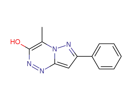 Molecular Structure of 63185-17-1 (Pyrazolo[5,1-c][1,2,4]triazin-3-ol, 4-methyl-7-phenyl-)