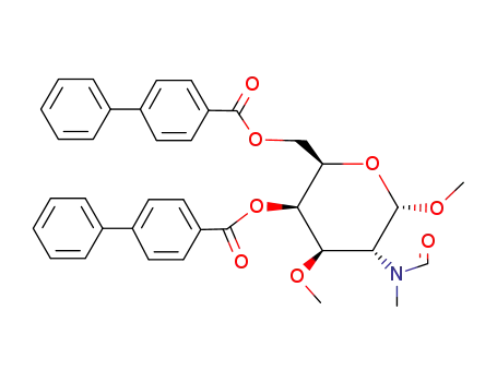 Methyl-2-deoxy-2-(N-formyl N-methyl)-3-O-methyl-α-D-galactopyranoside 4,6-diphenylbenzoate