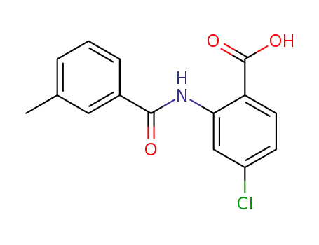 Molecular Structure of 106263-99-4 (Benzoic acid, 4-chloro-2-[(3-methylbenzoyl)amino]-)