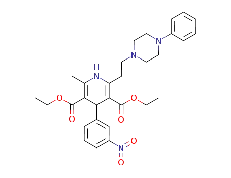 2-Methyl-4-(3-nitro-phenyl)-6-[2-(4-phenyl-piperazin-1-yl)-ethyl]-1,4-dihydro-pyridine-3,5-dicarboxylic acid diethyl ester
