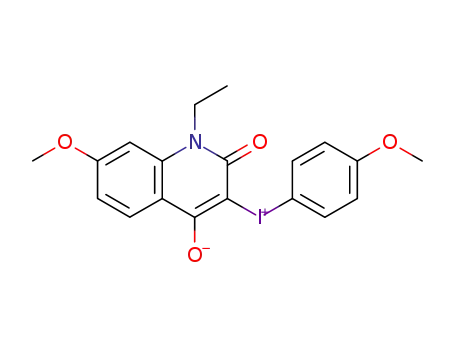 1-Ethyl-7-methoxy-3-(4-methoxyphenyliodonio)-2-oxo-1,2-dihydro-4-chinolinolat