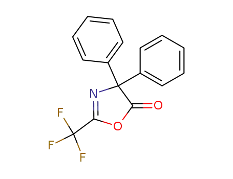 Molecular Structure of 66894-48-2 (5(4H)-Oxazolone, 4,4-diphenyl-2-(trifluoromethyl)-)