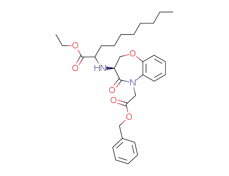 2-((S)-9-Benzyloxycarbonylmethyl-8-oxo-6,7,8,9-tetrahydro-5-oxa-9-aza-benzocyclohepten-7-ylamino)-decanoic acid ethyl ester