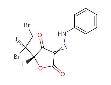 5,6-dibromo-5,6-dideoxy-L-threo-2,3-hexodiulosone-1,4-lactone-2-phenylhydrazone