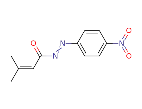 Molecular Structure of 88903-38-2 (Diazene, (3-methyl-1-oxo-2-butenyl)(4-nitrophenyl)-)