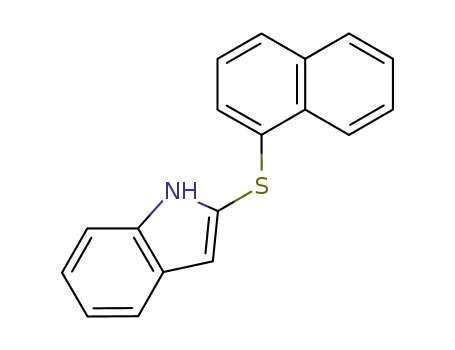 Molecular Structure of 130128-91-5 (1H-Indole, 2-(1-naphthalenylthio)-)