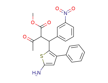 2-[(5-Amino-3-phenyl-thiophen-2-yl)-(3-nitro-phenyl)-methyl]-3-oxo-butyric acid methyl ester