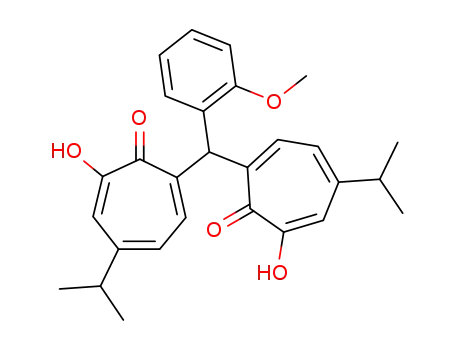 2,4,6-Cycloheptatrien-1-one,
2,2'-[(2-methoxyphenyl)methylene]bis[7-hydroxy-5-(1-methylethyl)-