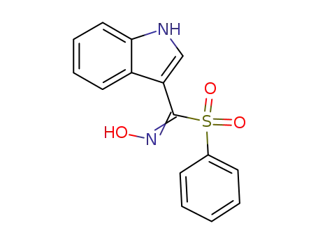 1H-Indole-3-methanimine, N-hydroxy-a-(phenylsulfonyl)-