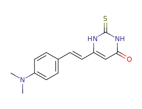 Molecular Structure of 147814-28-6 (6-(p-dimethylaminostyryl)-1-thiouracil)