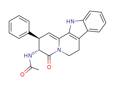 Molecular Structure of 91751-53-0 (Acetamide,
N-(2,3,4,6,7,12-hexahydro-4-oxo-2-phenylindolo[2,3-a]quinolizin-3-yl)-,
trans-)