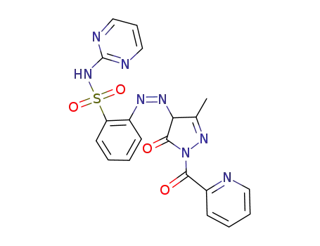 3H-Pyrazol-3-one,
2,4-dihydro-5-methyl-2-(2-pyridinylcarbonyl)-4-[[2-[(2-pyrimidinylamino)
sulfonyl]phenyl]azo]-