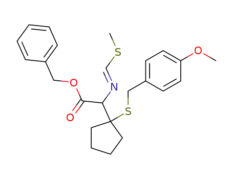 [1-(4-Methoxy-benzylsulfanyl)-cyclopentyl]-methylsulfanylmethyleneamino-acetic acid benzyl ester
