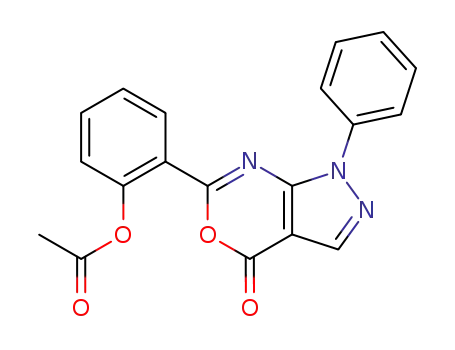 Pyrazolo(3,4-d)(1,3)oxazin-4(1H)-one, 6-(2-(acetyloxy)phenyl)-1-phenyl-