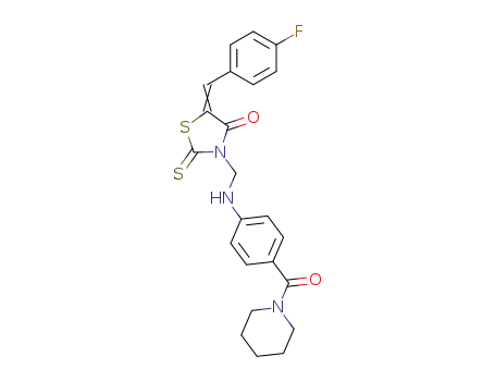 4-Thiazolidinone,5-[(4-fluorophenyl)methylene]-3-[[[4-(1-piperidinylcarbonyl)phenyl]amino]methyl]-2-thioxo-