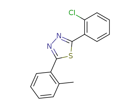 Molecular Structure of 65349-15-7 (1,3,4-Thiadiazole, 2-(2-chlorophenyl)-5-(2-methylphenyl)-)