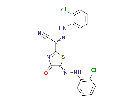 2-(o-chlorophenylhydrazono cyanomethyl) 5-o-chlorophenylhydrazono 2-thiazolin-4-one