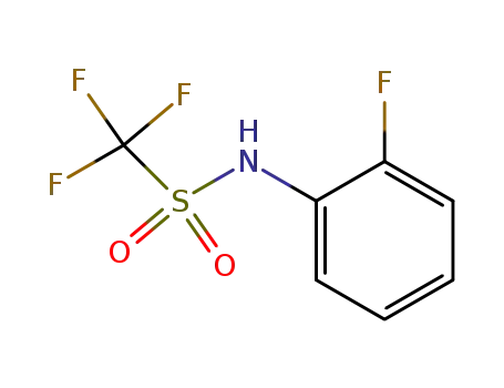 Molecular Structure of 23383-98-4 (Methanesulfonamide,  1,1,1-trifluoro-N-(2-fluorophenyl)-)