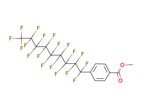 Molecular Structure of 88951-04-6 (Benzoic acid, 4-(nonadecafluorononyl)-, methyl ester)