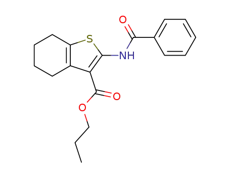 Benzo(b)thiophene-3-carboxylic acid, 4,5,6,7-tetrahydro-2-(benzoylamino)-, propyl ester