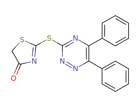 4(5H)-Thiazolone, 2-[(5,6-diphenyl-1,2,4-triazin-3-yl)thio]-