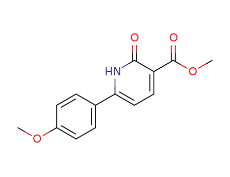 Molecular Structure of 125031-50-7 (Methyl 6-(4-methoxyphenyl)-2-oxo-1,2-dihydropyridine-3-carboxylate)