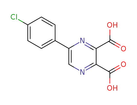 Molecular Structure of 80356-77-0 (5-(4-Chloro-phenyl)-pyrazine-2,3-dicarboxylic acid)