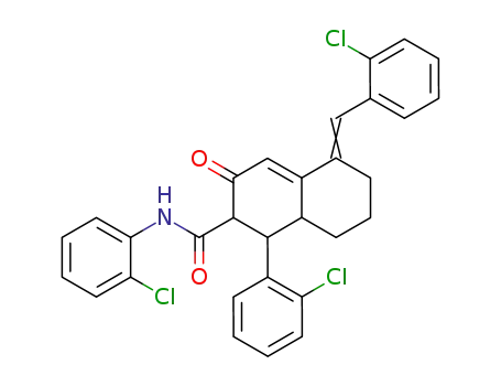 1-(2-Chloro-phenyl)-5-[1-(2-chloro-phenyl)-meth-(E)-ylidene]-3-oxo-1,2,3,5,6,7,8,8a-octahydro-naphthalene-2-carboxylic acid (2-chloro-phenyl)-amide