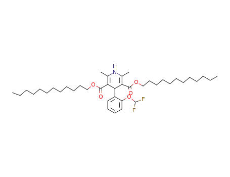 3,5-Pyridinedicarboxylic acid, 1,4-dihydro-4-(2-(difluoromethoxy)phenyl)-2,6-dimethyl-, didodecyl ester