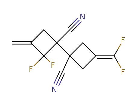 Molecular Structure of 90029-31-5 ([1,1'-Bicyclobutyl]-1,1'-dicarbonitrile,
3'-(difluoromethylene)-2,2-difluoro-3-methylene-)