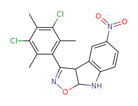 3-(3,5-Dichloro-2,4,6-trimethyl-phenyl)-5-nitro-8,8a-dihydro-3aH-isoxazolo[5,4-b]indole