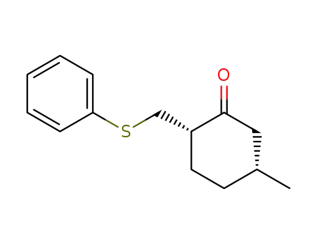 Molecular Structure of 124155-31-3 (cis-2-((phenylthio)methyl)-5-methylcyclohexanone)