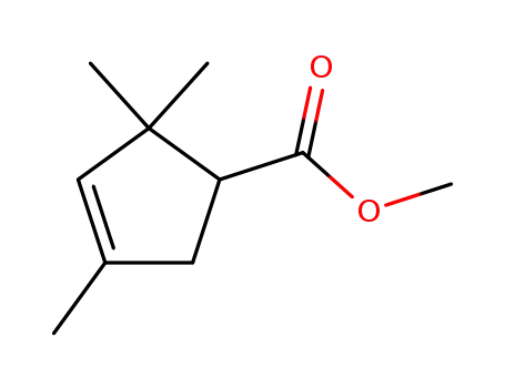 Molecular Structure of 113193-61-6 (3-Cyclopentene-1-carboxylic acid, 2,2,4-trimethyl-, methyl ester)