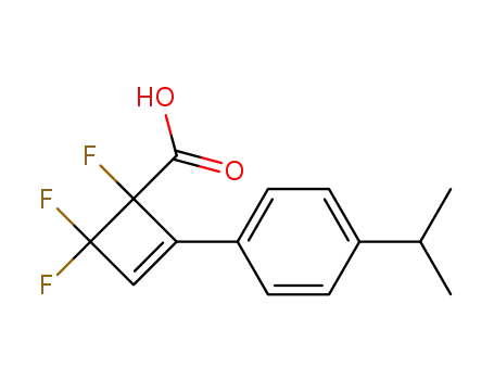 Molecular Structure of 75599-95-0 (1-Phenyl-3,3,4-trifluoro-1-cyclobutene-4-carboxylic Acid)