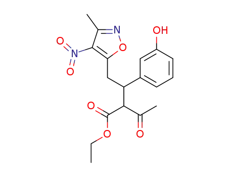 2-Acetyl-3-(3-hydroxy-phenyl)-4-(3-methyl-4-nitro-isoxazol-5-yl)-butyric acid ethyl ester