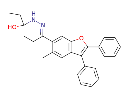 3-Ethyl-6-(5-methyl-2,3-diphenyl-benzofuran-6-yl)-2,3,4,5-tetrahydro-pyridazin-3-ol