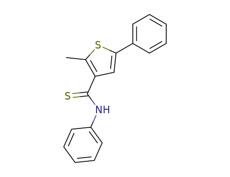2-Methyl-5-phenyl-thiophene-3-carbothioic acid phenylamide