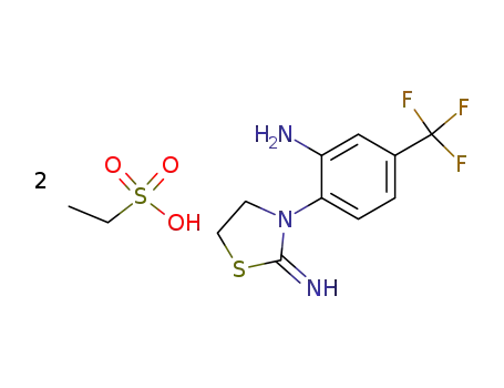 2-(2-Imino-thiazolidin-3-yl)-5-trifluoromethyl-phenylamine; compound with ethanesulfonic acid