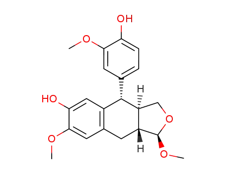 Naphtho[2,3-c]furan-6-ol,1,3,3a,4,9,9ahexahydro- 4-(4-hydroxy-3-methoxyphenyl)- 1,7-dimethoxy-,(1R,3aR,4S,9aR)- 