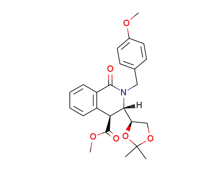 (3S,4S)-3-((S)-2,2-Dimethyl-[1,3]dioxolan-4-yl)-2-(4-methoxy-benzyl)-1-oxo-1,2,3,4-tetrahydro-isoquinoline-4-carboxylic acid methyl ester