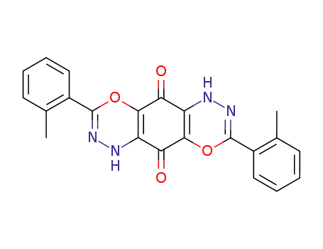 Molecular Structure of 122982-12-1 (3,7-Di-o-tolyl-1H,5H-4,8-dioxa-1,2,5,6-tetraaza-anthraquinone)