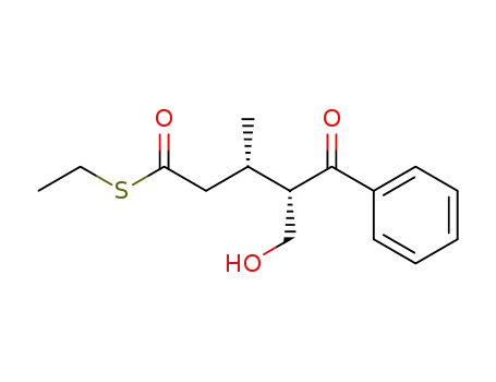 (3S,4S)-4-Hydroxymethyl-3-methyl-5-oxo-5-phenyl-pentanethioic acid S-ethyl ester
