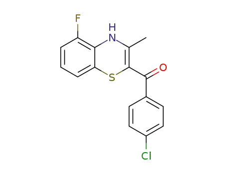 Molecular Structure of 110821-54-0 ((4-Chloro-phenyl)-(5-fluoro-3-methyl-4H-benzo[1,4]thiazin-2-yl)-methanone)