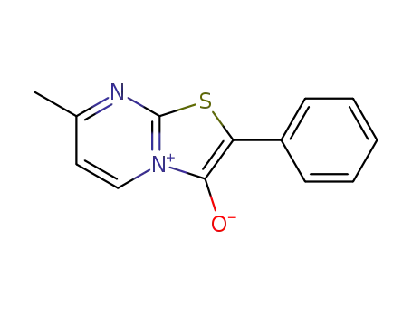 Molecular Structure of 86660-12-0 (3-Hydroxy-7-methyl-2-phenylthiazolo(3,2-a)pyrimidin-4-ium hydroxide, i nner-salt)