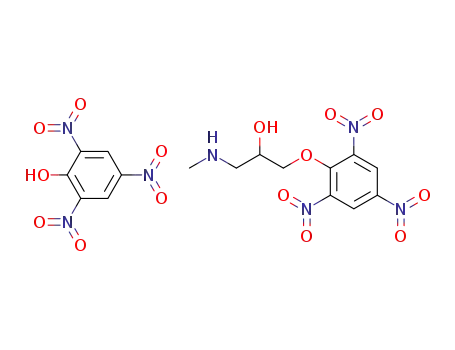 Molecular Structure of 124497-50-3 (1-methylamino-3-picryloxy-2-propanol picrate)