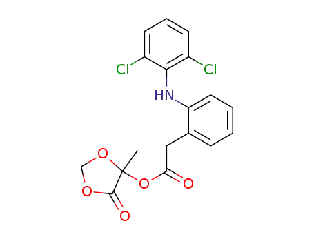 2-<(2,6-Dichlorphenyl)amino>phenylessigsaeure-(5-methyl-1,3-dioxolan-4-on-5-yl)ester