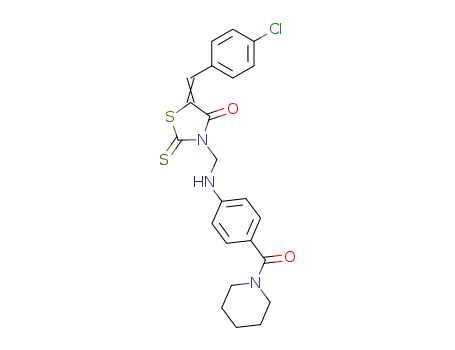 4-Thiazolidinone,5-[(4-chlorophenyl)methylene]-3-[[[4-(1-piperidinylcarbonyl)phenyl]amino]methyl]-2-thioxo-
