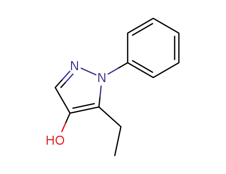 Molecular Structure of 89193-20-4 (1H-Pyrazol-4-ol, 5-ethyl-1-phenyl-)