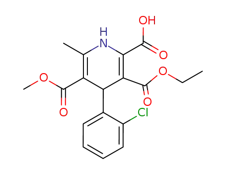 2-carboxy-4-(2-chlorophenyl)-3-ethoxycarbonyl-5-methoxycarbonyl-6-methyl-1,4-dihydropyridine